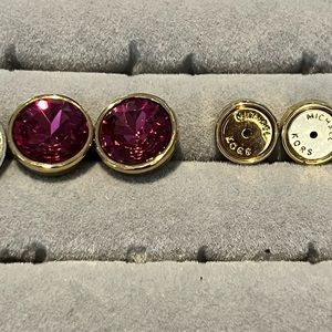 MK rare no longer available gold ruby stud earrings